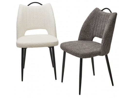 Стул JANETY UF998-15 серый, букле / черный каркас / Товарный знак DISAUR в Кургане