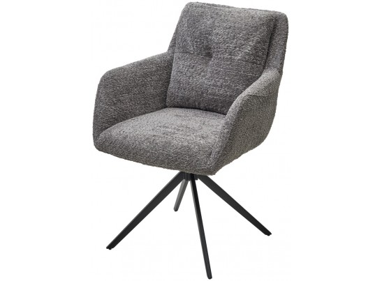 Стул MEADOW 360 град. поворот. Темно-серый XD841-16, букле / черный каркас, ®DISAUR в Кургане