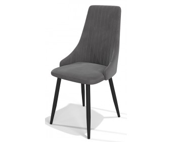 Стул Руссо Premier 25 Серый, велюр / черный каркас M-City