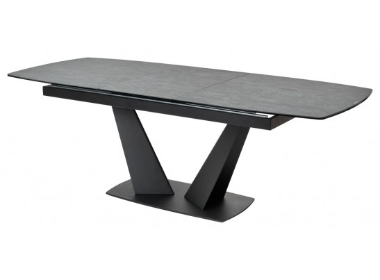 Стол ACUTO2 170 DARK CEMENT Тёмно-серый мрамор матовый, керамика/ черный каркас NEW! в Кургане