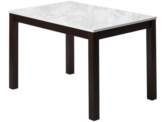 Стол TME-6931 MBH SWEDEN белый мрамор / BB темный орех M-City в Кургане