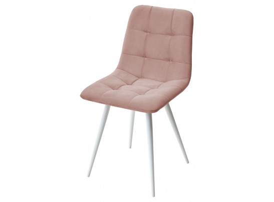 Стул CHILLI-Q розовый #15, велюр / белый каркас в Кургане