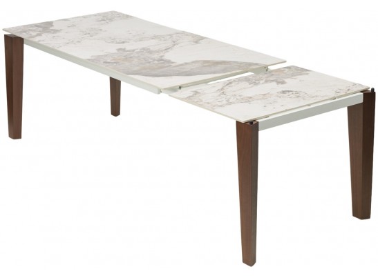 Стол ESMIR 160 GLOSS LUXURY PANDORA SOLID CERAMIC/орех, ®DISAUR