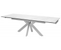 Стол BELLUNO 160 MARBLES KL-99 Белый мрамор матовый, итальянская керамика/ белый каркас, ®DISAUR в Кургане