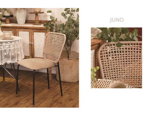 Стул JUNO G062-03 светлый беж, велюр / черный каркас в Кургане