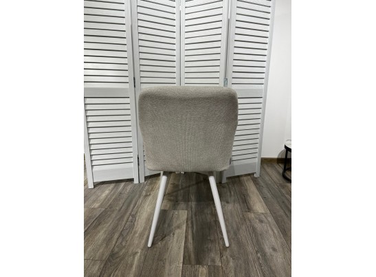 Стул BRANDY WZ2042-18 белая галька, фактурный велюр/ белый каркас в Кургане