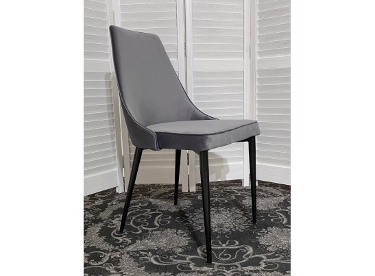 Стул NEPAL-P СЕРЫЙ #27, велюр/ черный каркас в Кургане