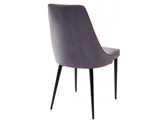 Стул NEPAL-P СЕРЫЙ #27, велюр/ черный каркас в Кургане