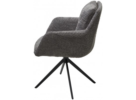 Стул MEADOW 360 град. поворот. Темно-серый XD841-16, букле / черный каркас, ®DISAUR в Кургане