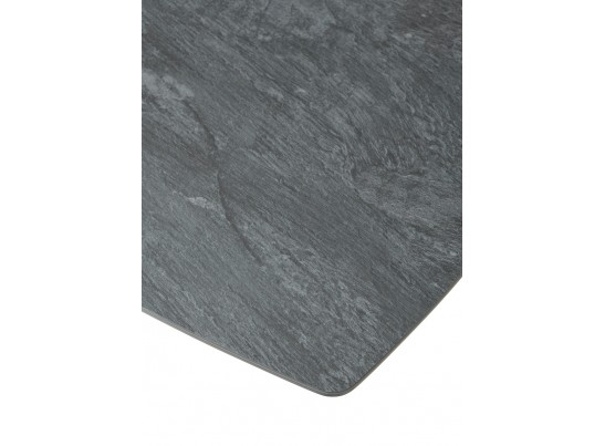 Стол ACUTO2 170 DARK CEMENT Тёмно-серый мрамор матовый, керамика/ черный каркас NEW! в Кургане