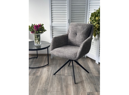 Стул MEADOW 360 град. поворот. Темно-серый XD841-16, букле / черный каркас, ®DISAUR в Кургане