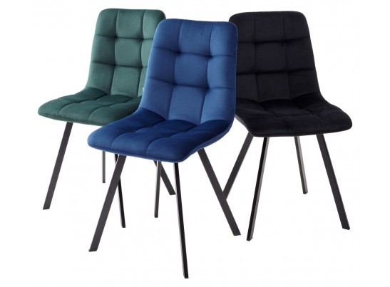 Стул CHILLI SQUARE BLUVEL-78 GREEN, велюр / черный каркас в Кургане