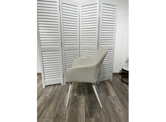 Стул BRANDY WZ2042-18 белая галька, фактурный велюр/ белый каркас в Кургане