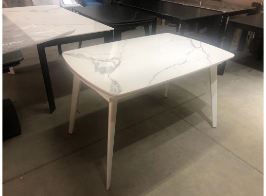 Стол ELIOT 120 GLOSS STATUARIO WHITE SOLID CERAMIC / WHITE, ®DISAUR в Кургане