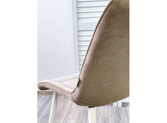 Стул CHIC BLUVEL-40 бежевый/ 1981-35 темно-бежевый/ белый каркас в Кургане