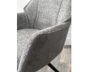 Стул BREVIS 180 град. поворот. XD841-16 Серый, букле/ GINO-457 Серый, ткань/ Черный, ®DISAUR в Кургане
