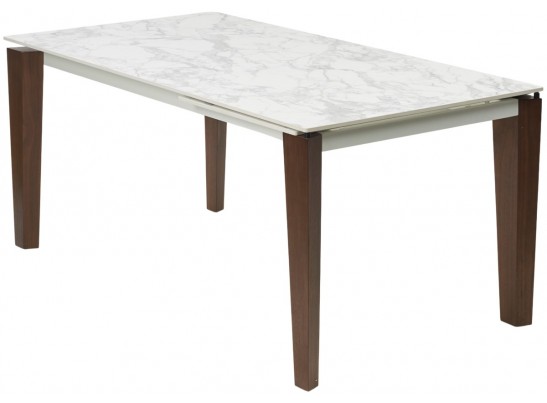 Стол ESMIR 160 MATTE ARABESCATO SOLID CERAMIC/ орех, ®DISAUR