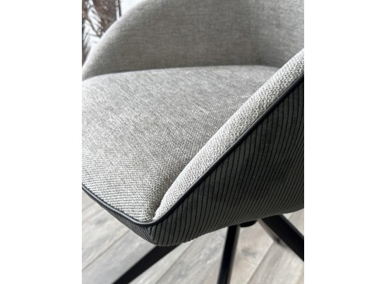 Стул ТОРНАДО (TORNADO) 360 град. Серый 07, ткань/ темно-серый 454, велюр/ черный каркас, DISAUR в Кургане