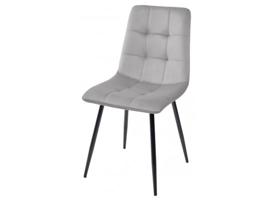 Стул BARI UF910-02 LIGHT GREY, велюр / черный каркас в Кургане