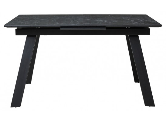 Стол Морис 140 Темно-серый мрамор матовый, керамика / черный каркас в Кургане