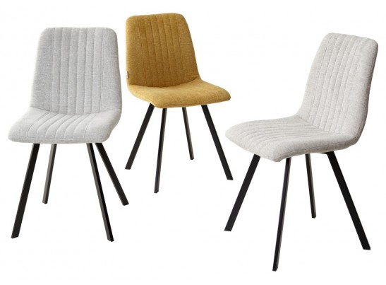 Стул ELVIS WZ2042-02 светло-бежевый фактурный велюр/ черный каркас в Кургане