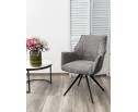 Стул BREVIS 180 град. поворот. XD841-16 Серый, букле/ GINO-457 Серый, ткань/ Черный, ®DISAUR в Кургане