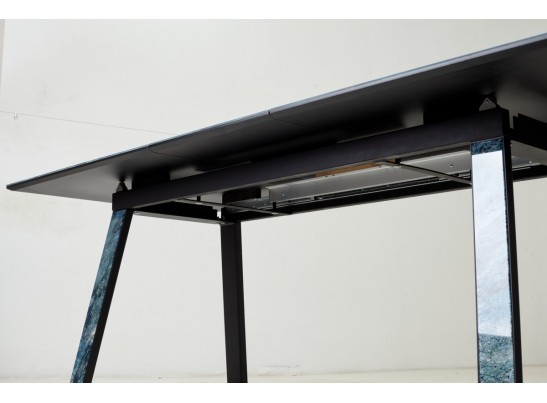 Стол Франк 200 АКВАМАРИН, стекло / АКВАМАРИН-ЧЕРНЫЙ в Кургане