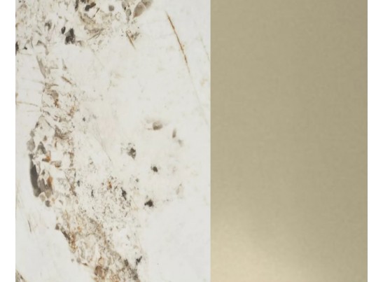 Стол CORNER 120 GLOSS LUXURY PANDORA SOLID CERAMIC / шампань, ®DISAUR