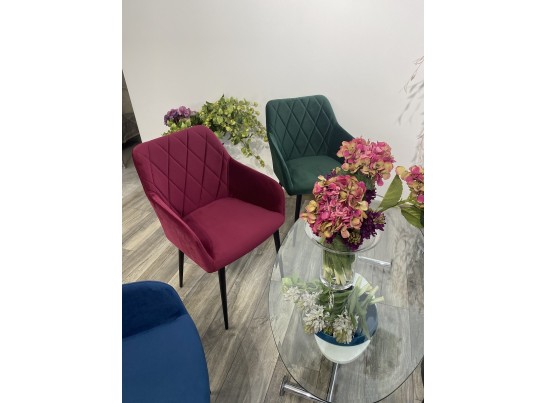 Стул BRANDY-X ЗЕЛЕНЫЙ #19, велюр / черный каркас в Кургане