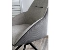 Стул ТОРНАДО (TORNADO) 360 град. Серый 07, ткань/ темно-серый 454, велюр/ черный каркас, DISAUR в Кургане