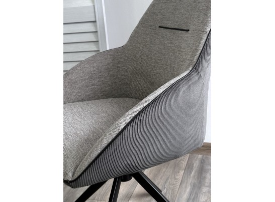 Стул ТОРНАДО (TORNADO) 360 град. Серый 07, ткань/ темно-серый 454, велюр/ черный каркас, DISAUR в Кургане
