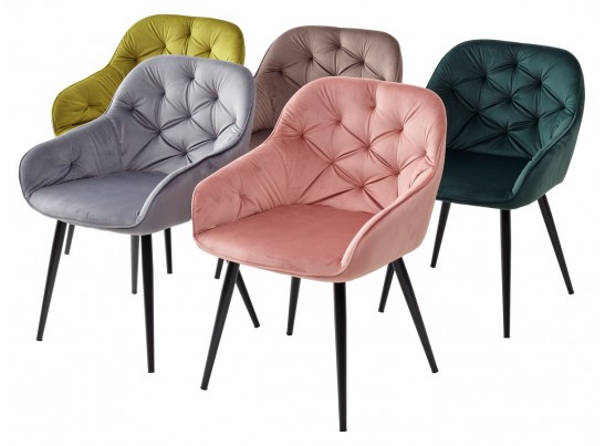 Стул BREEZE BLUVEL-52 PINK/ черный каркас, велюр в Кургане