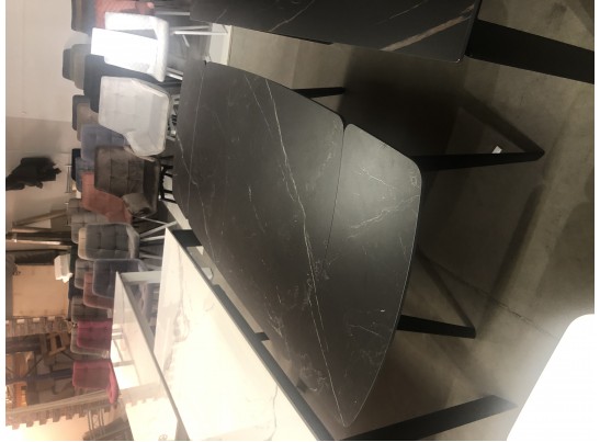 Стол ELIOT 120 MATT BLACK MARBLE SINTERED STONE/ BLACK в Кургане