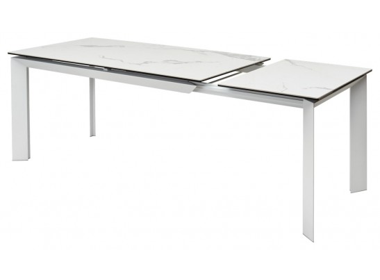 Стол CREMONA 140 MATTE STATUARIO Белый мрамор матовый, керамика/ белый каркас, ®DISAUR в Кургане