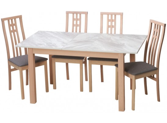 Стол TME-6931 MBH SWEDEN белый мрамор / MILKY WHITE M-City в Кургане