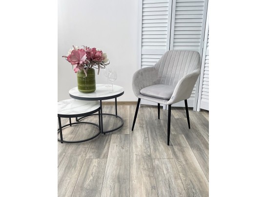 Стул ALABAMA BLUVEL-03 LIGHT GREY, велюр / черный каркас в Кургане