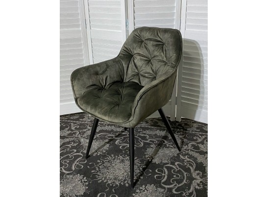 Стул MALTA 912-04 серо-зеленый, велюр/черный каркас в Кургане