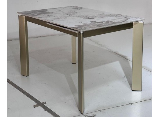 Стол CORNER 120 GLOSS LUXURY PANDORA SOLID CERAMIC / шампань, ®DISAUR