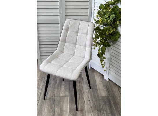 Стул CHIC HE622-20/ HE622-22 светло-серый, ткань/ черный каркас в Кургане