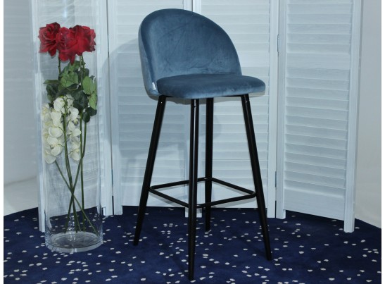 Барный стул MALIBU пудровый синий, велюр G108-56 в Кургане