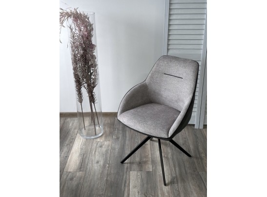 Стул ТОРНАДО (TORNADO) 360 град. Серый 07, ткань/ темно-серый 454, велюр/ черный каркас, DISAUR в Кургане