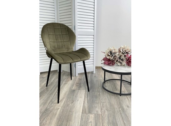 Стул FLOWER BLUVEL-77 ASH GREEN, велюр в Кургане