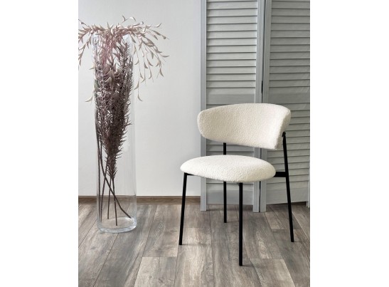 Стул ЛЕОНАРДО Soul 000 Белый, букле / черный каркас в Кургане