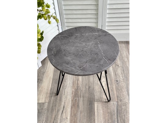 Журнальный столик ОСТИН Мрамор темно-серый / черный каркас в Кургане