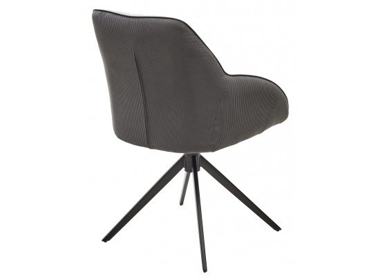Стул ТОРНАДО (TORNADO) 360 град. Серый 07, ткань/ темно-серый 454, велюр/ черный каркас, DISAUR в Кургане