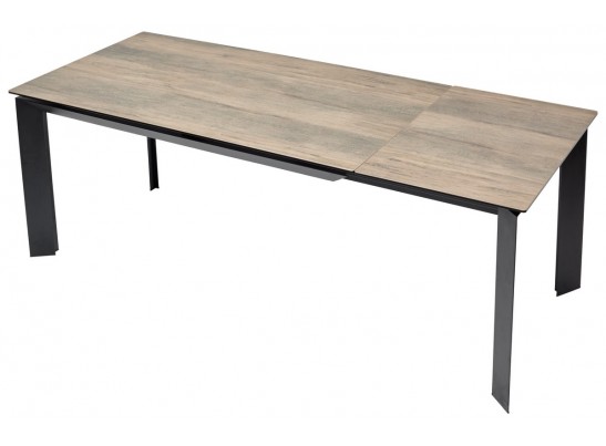 Стол CREMONA 160 KL-61 под дерево, итальянская керамика/ черный каркас в Кургане