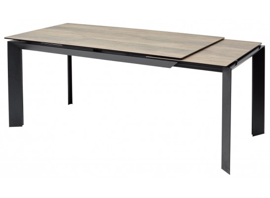 Стол CREMONA 160 KL-61 под дерево, итальянская керамика/ черный каркас в Кургане