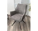 Стул BREVIS 180 град. поворот. XD841-16 Серый, букле/ GINO-457 Серый, ткань/ Черный, ®DISAUR в Кургане