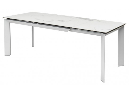 Стол CREMONA 140 MATTE STATUARIO Белый мрамор матовый, керамика/ белый каркас, ®DISAUR в Кургане
