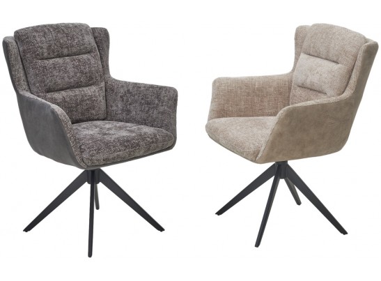 Стул GARLAND 360 град. поворот. HAGA-16 Серый, ткань/ GINO-457 Серый, ткань/ Черный, ®DISAUR
